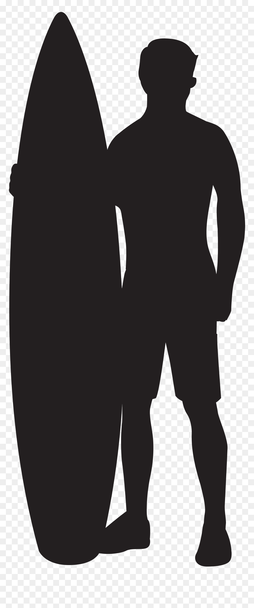 Surfer Silhouette Clip Art , Png Download - Silhouette Surf Clip Art, Transparent Png - saxophone silhouette png
