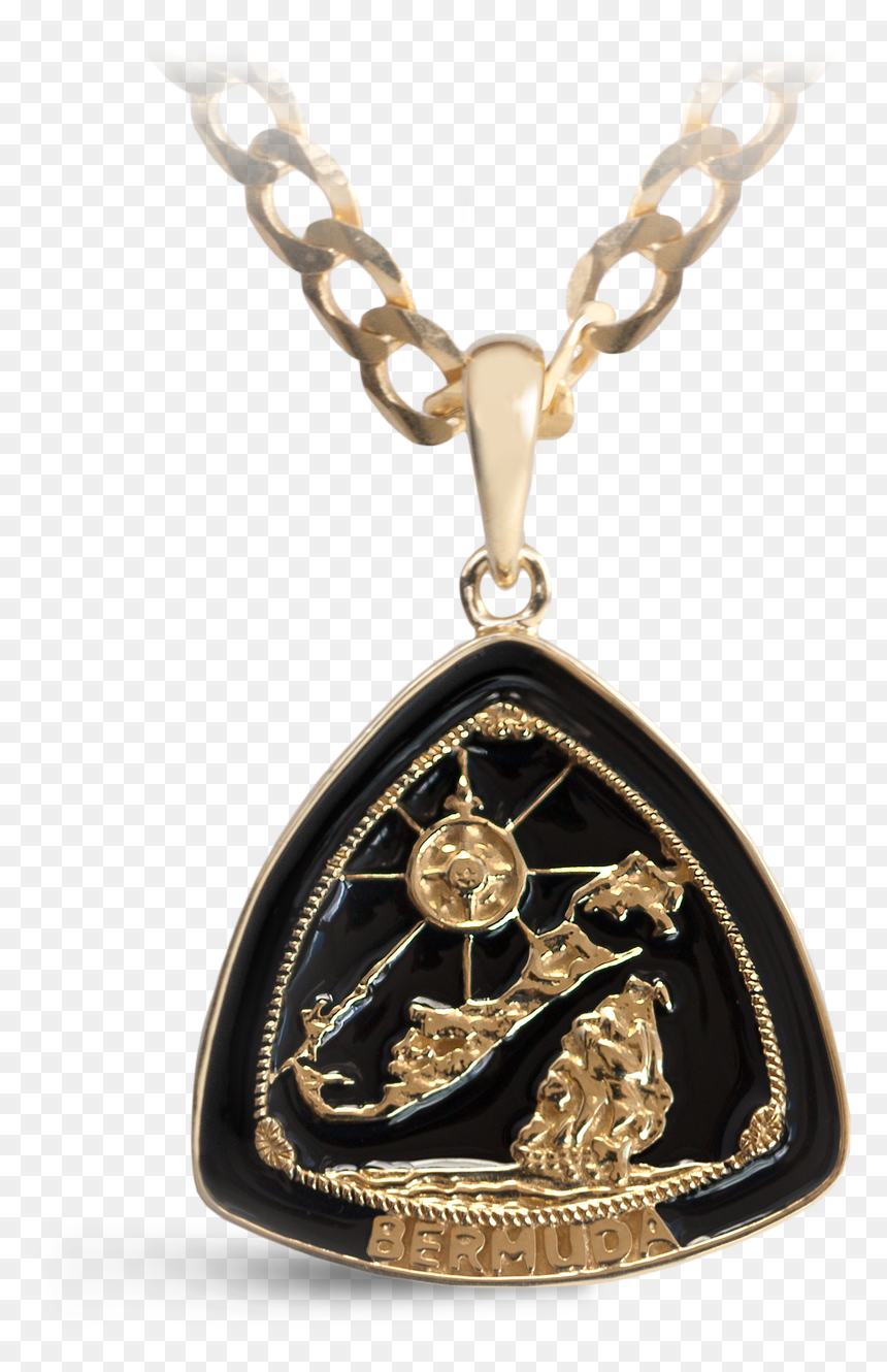 Bermuda Map And Compass Nautical Gift - Locket, HD Png Download - nautical compass png