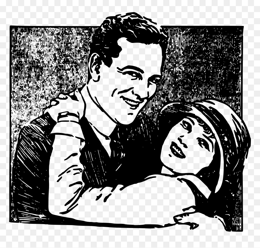Embracing Couple Clip Arts - Relationship Hug And Kiss, HD Png Download - black couple png