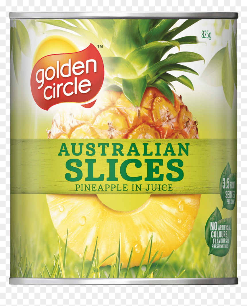 Slices In Juice 825gm - Golden Circle Pineapple Pieces, HD Png Download - pineapple slice png
