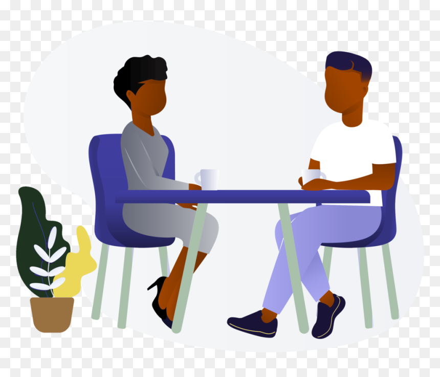 Black Couple In Coffee Shop - Black People, HD Png Download - black couple png