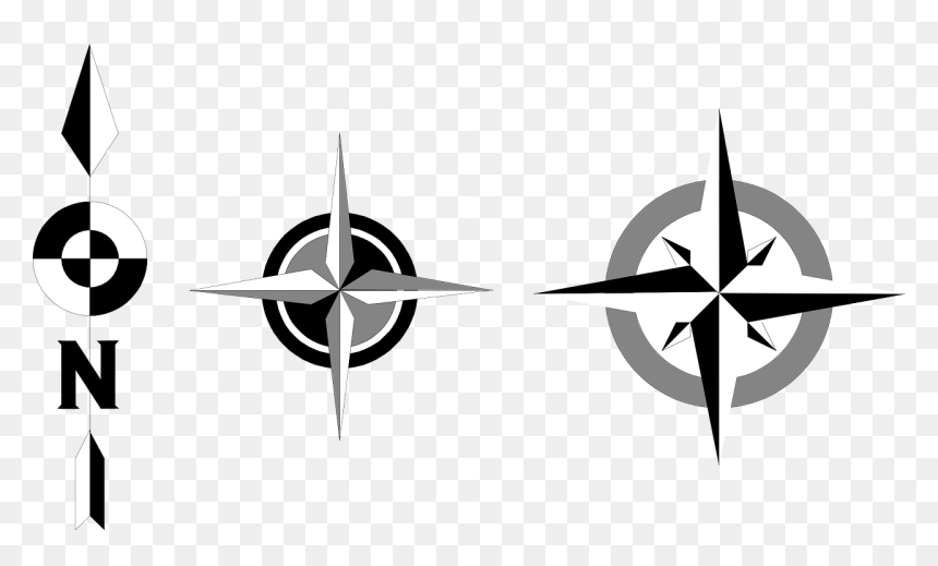 Compass Rose, HD Png Download - nautical compass png