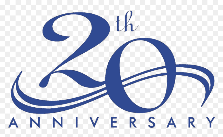 20th Anniversary Blue Elegant - 20 Year Anniversary Company, HD Png Download - aniversario png