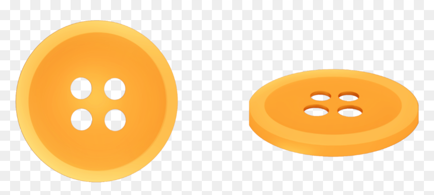 #sewing #yellow #buttons #two #mydrawing - Circle, HD Png Download - yellow button png