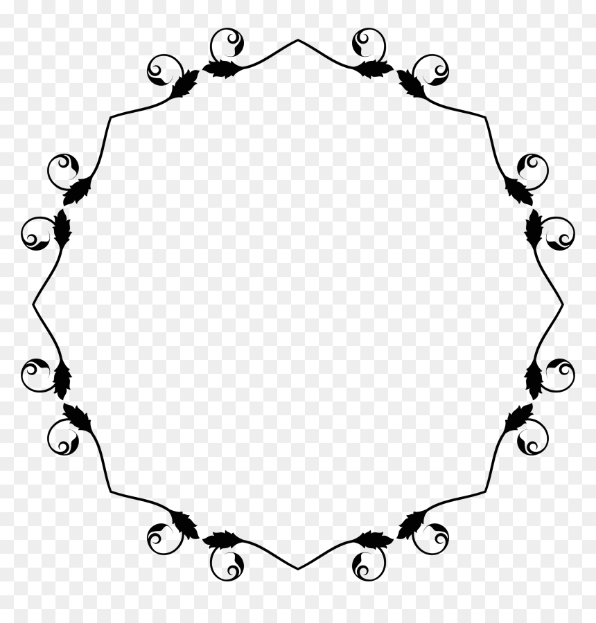 Flourish Frame Design 6 Clip Arts - Bats Frame Vector, HD Png Download - png flourish