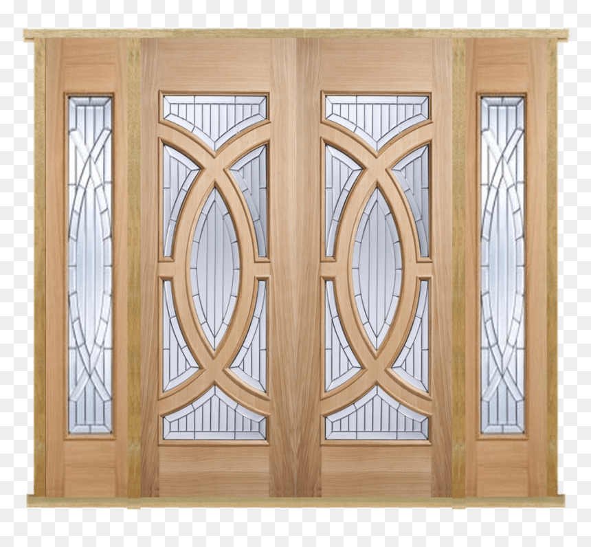 Moda Doors External Majestic Oak Ig Zinc Double Entrance - Home Door, HD Png Download - door frame png