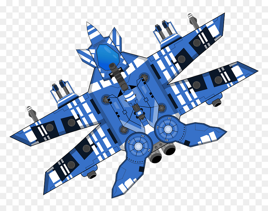Spaceship Blue Clipart - Clip Art, HD Png Download - cartoon spaceship png