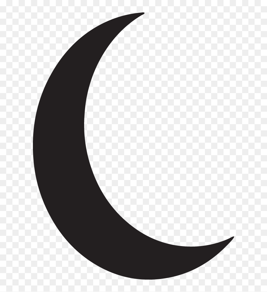 Transparent Witch Clip Art Black And White - Moon Png Icon, Png Download - moon silhouette png