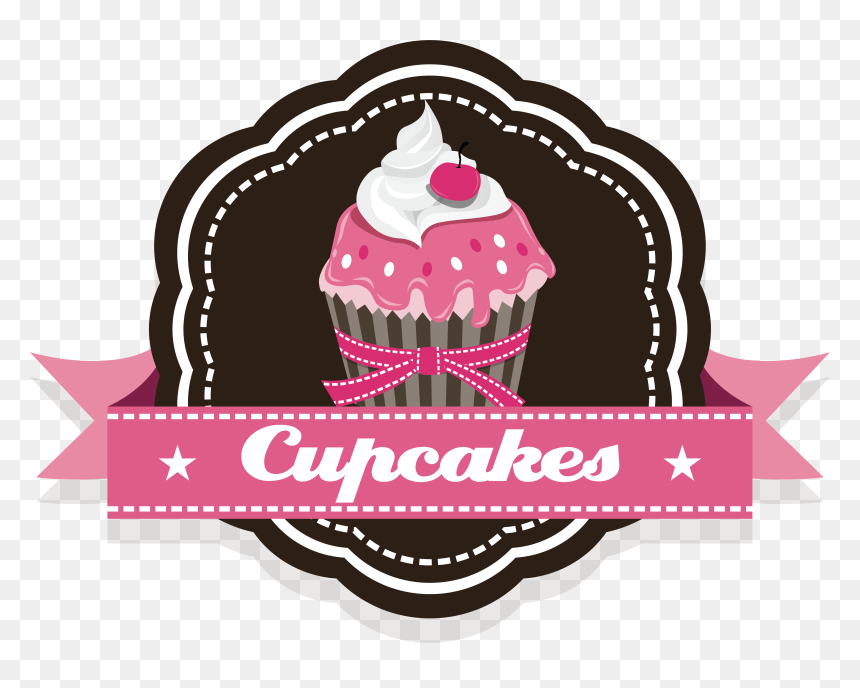 Vector Cupcake Torta Christmas Cake Brigadeiro Label - Cake And Cup Cakes Png, Transparent Png - brigadeiro png