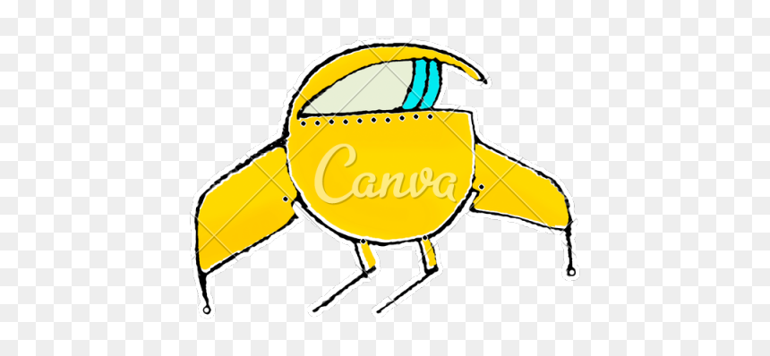 Spaceship Cartoon - Drawing, HD Png Download - cartoon spaceship png