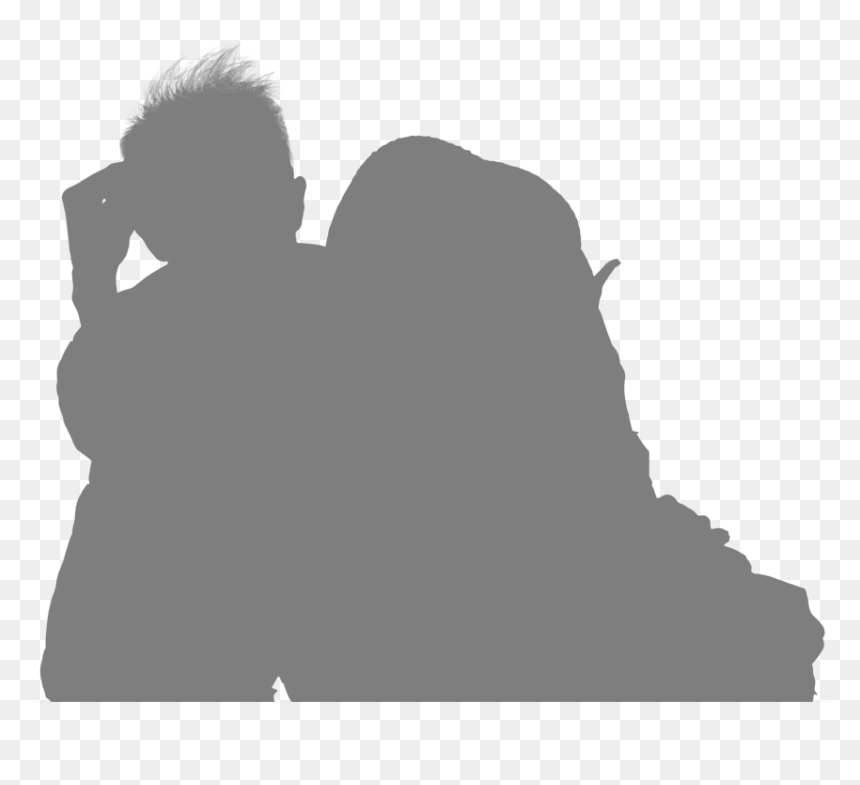 Tourist Couple - Tourist-couple - Silhouette, HD Png Download - black couple png