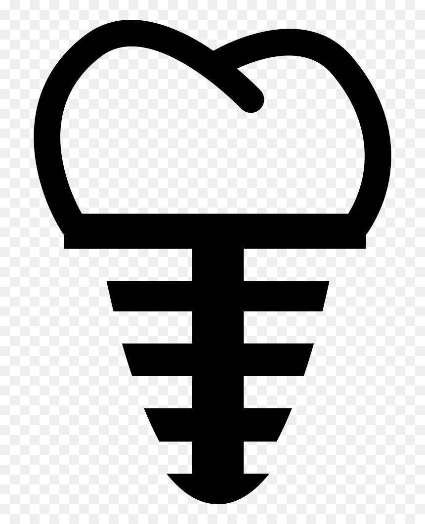 Dentist Tooth With Metallic Root - Dental Implants Icon Png, Transparent Png - metallic png