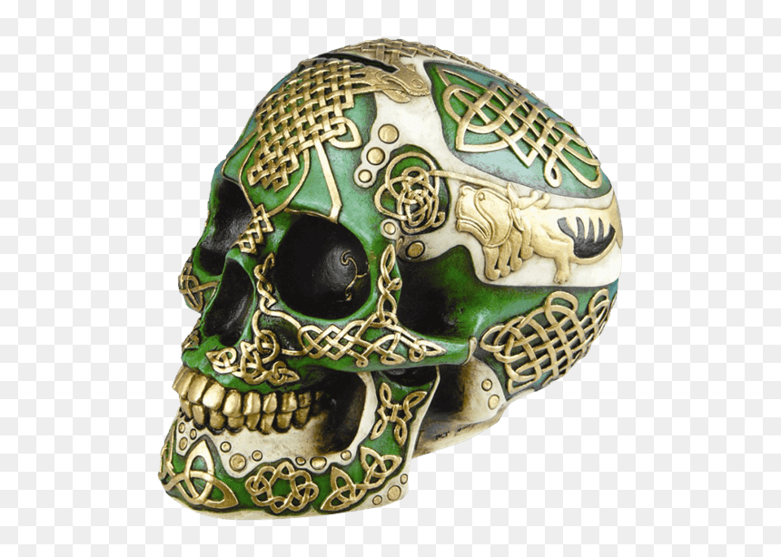 Paint Crystal Skull Vodka Bottle, HD Png Download - gold skull png