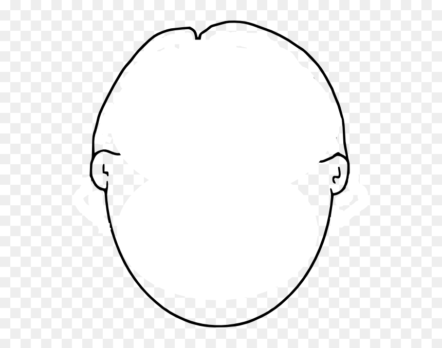 Head With No Hair Clip Art, HD Png Download - face outline png