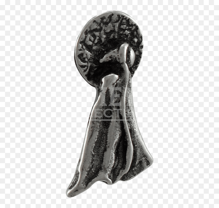 Witch And Full Moon Silhouette Necklace - Witchcraft, HD Png Download - moon silhouette png