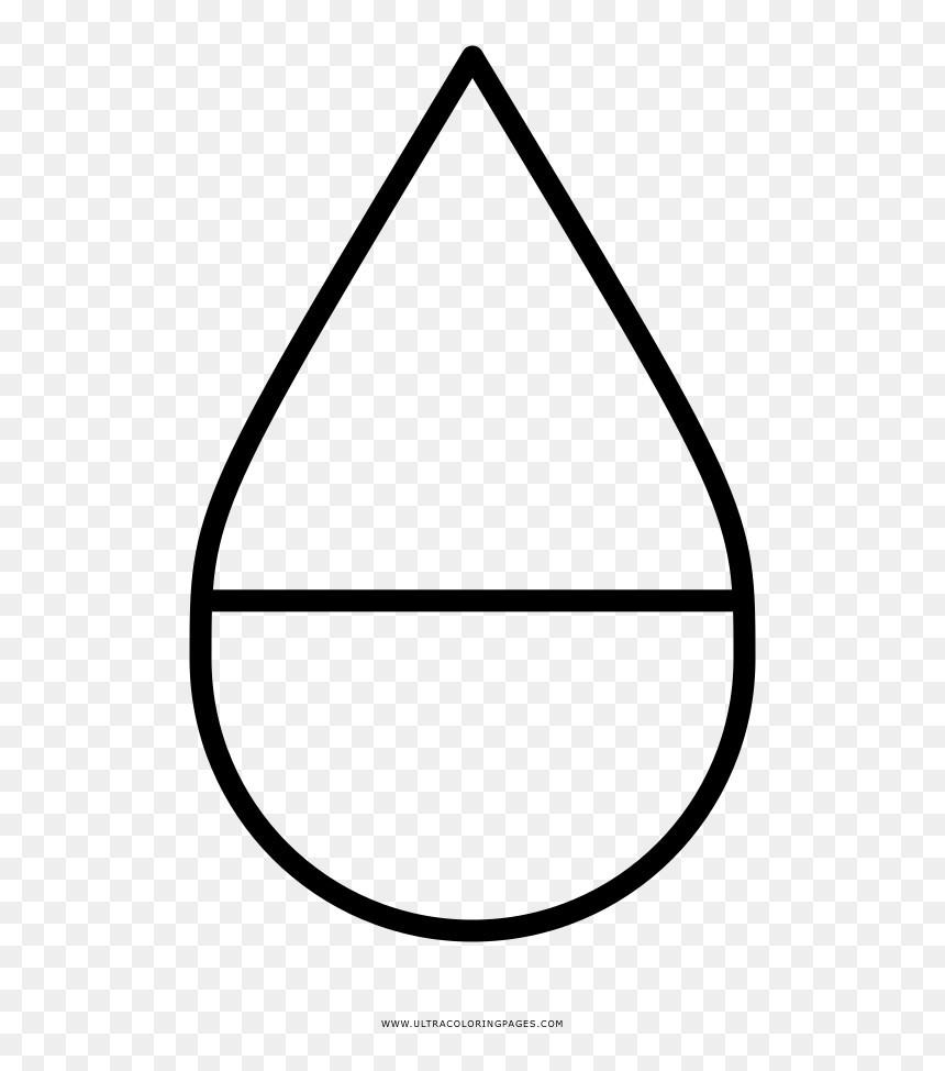 Dibujo De Línea De Gotas De Agua Para Colorear - Gotas De Agua Para Dibujar, HD Png Download - gotas png