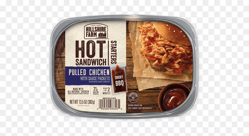 Hillshire Farm Hot Sandwich Pulled Chicken Spicy, HD Png Download - chicken sandwich png