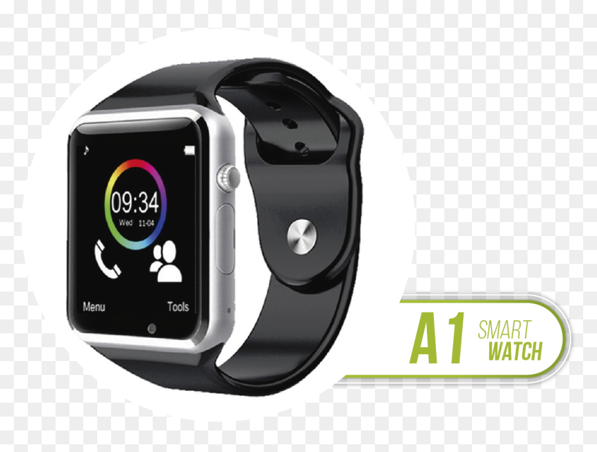 Transparent Smart Watch Clipart - Smart Watch A1 Supported Black, HD Png Download - smartwatch png
