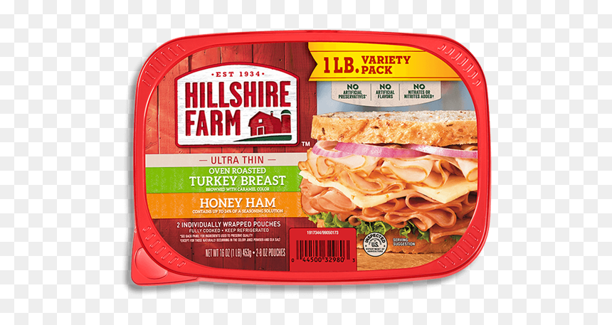 Variety Pack Oven Roasted Turkey Breast & Honey Ham - Hillshire Farm Oven Roasted Turkey Breast, HD Png Download - roasted png