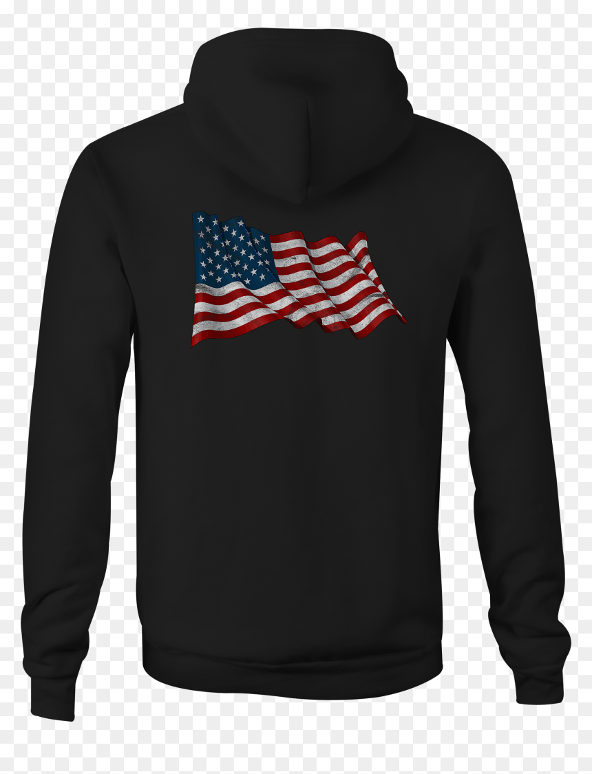 Motorcycle Zip Up Hoodie Waving American Flag Patriotic - Jesus Cross Hoodie, HD Png Download - waving us flag png