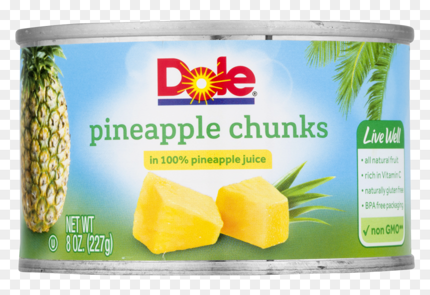 Dole Pineapple Chunks In Juice, HD Png Download - pineapple slice png