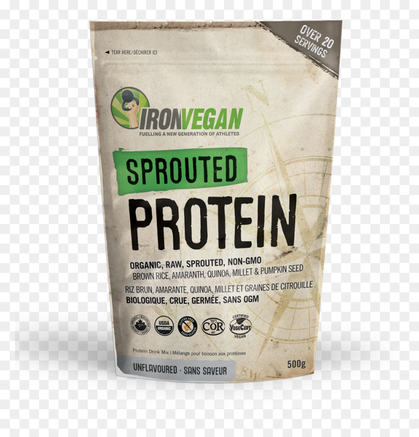 Iron Vegan Sprouted Protein - Iron Vegan Sprouted Protein Natural, HD Png Download - grainy texture png