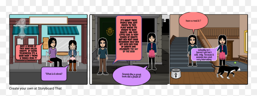 Raina Telgemeier Ghosts Storyboard, HD Png Download - ghost girl png