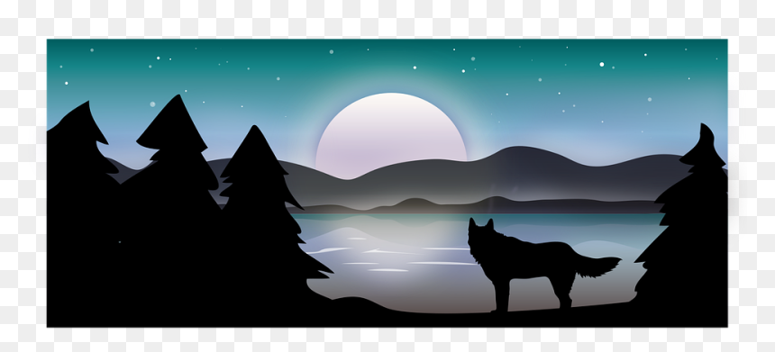 Silhouette, HD Png Download - moon silhouette png