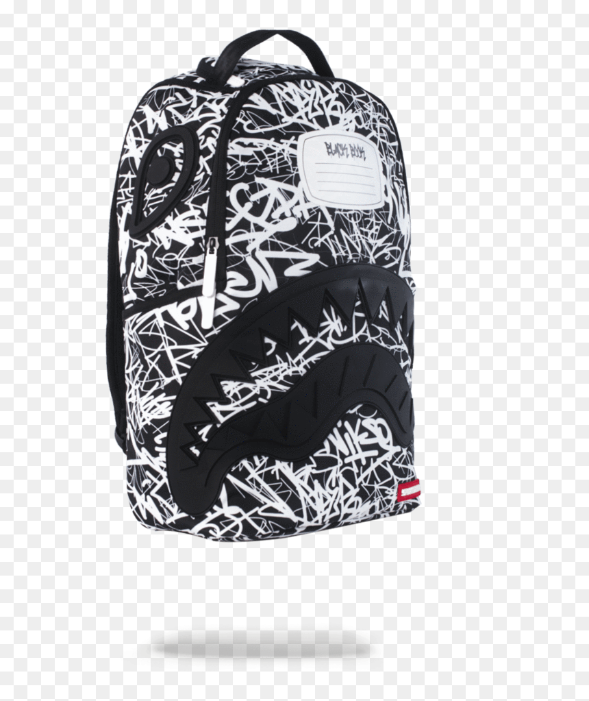 United States Purchasing Sprayground Scribble Shark - Sprayground Scribble Shark, HD Png Download - white scribble png