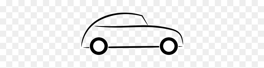 Car Icon - Cartoon Car Black And White, HD Png Download - white car icon png
