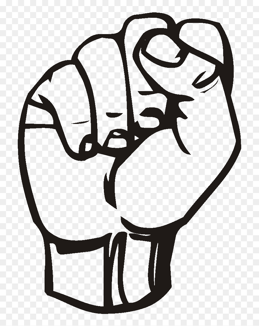 Sign Language S Fist Svg Clip Arts - Clipart Fist Png, Transparent Png - cartoon sign png