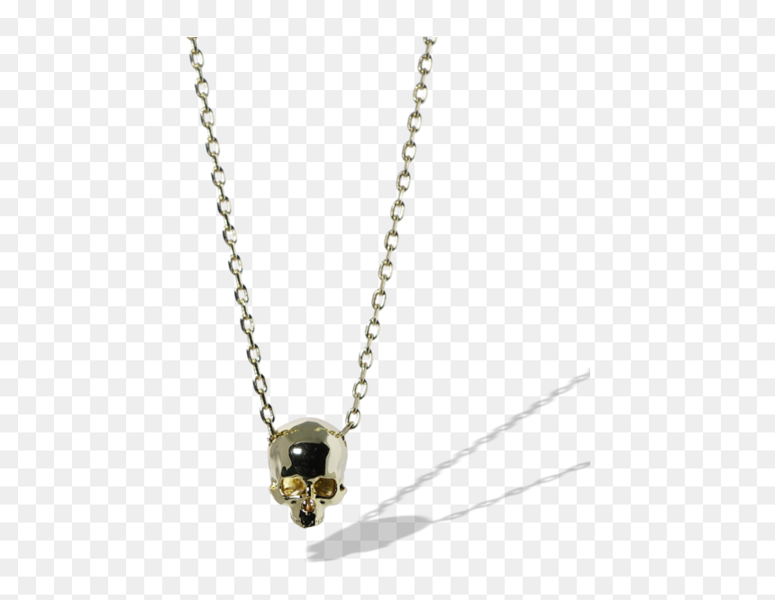 Alhambra Necklace Black Pure, HD Png Download - gold skull png