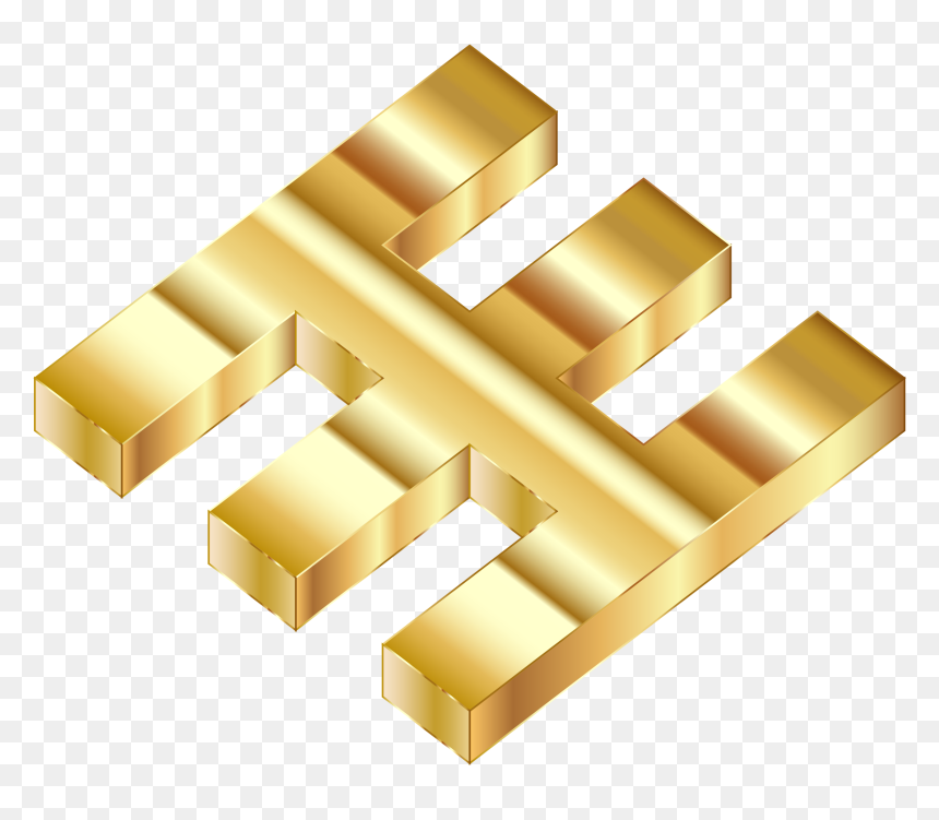 3d Gold Fabricatorz Logo Clip Arts - Amber, HD Png Download - gold rectangle png
