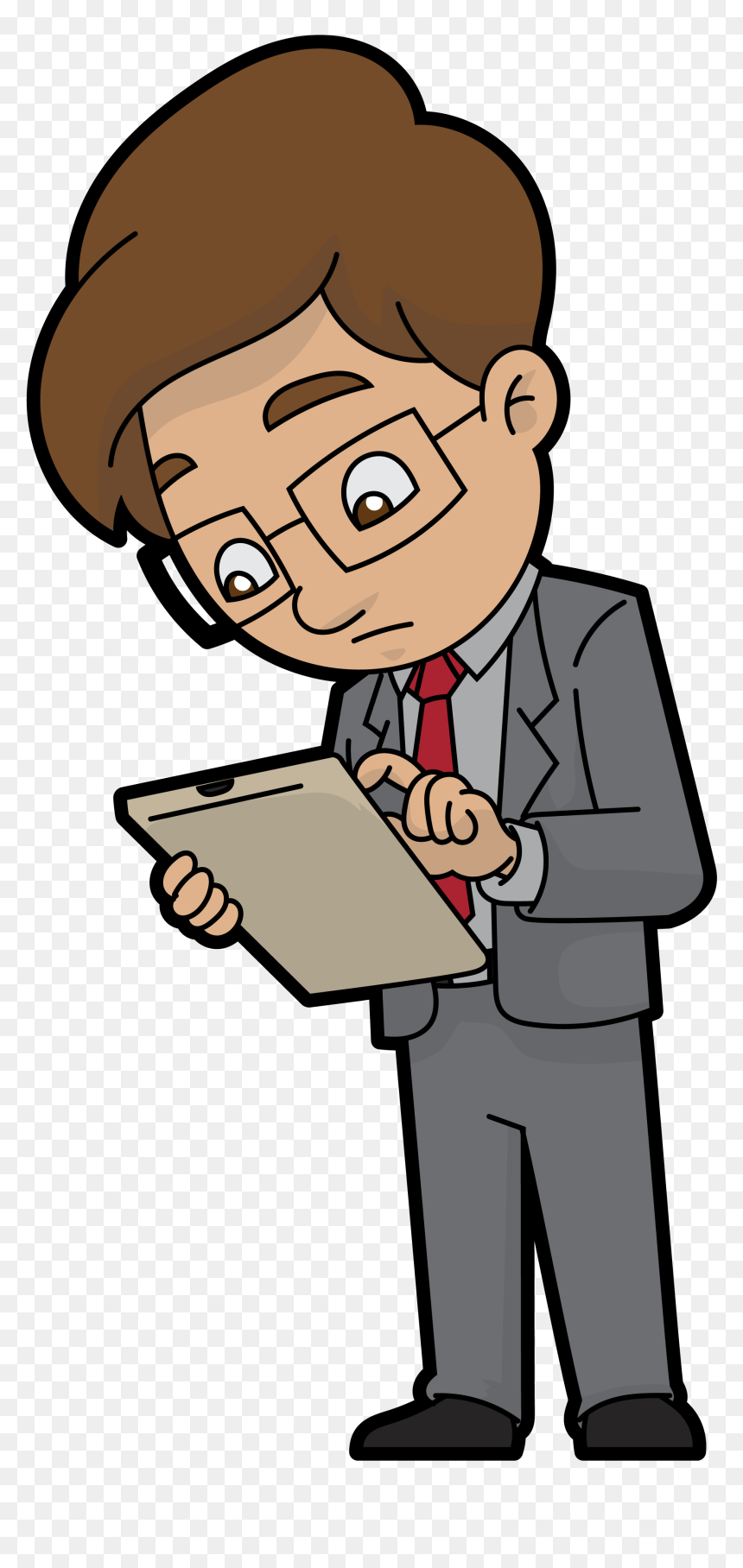 Clipart Library Library File A Curious Cartoon - Businessman Clipart Transparent Cartoon, HD Png Download - cartoon man png