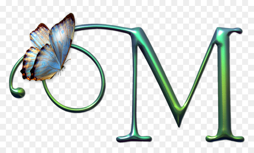 Alfabeto Decorativo Borboleta Png - M Png, Transparent Png - borboleta png