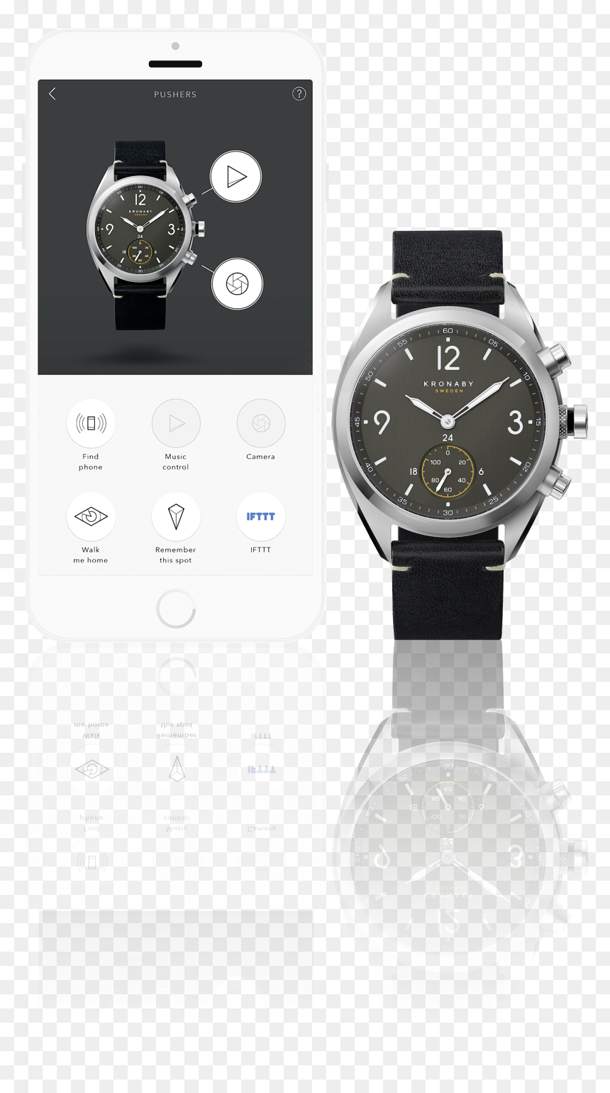 Kronaby Hybrid Smartwatch - Men's Kronaby Apex Quartz Watch, HD Png Download - smartwatch png