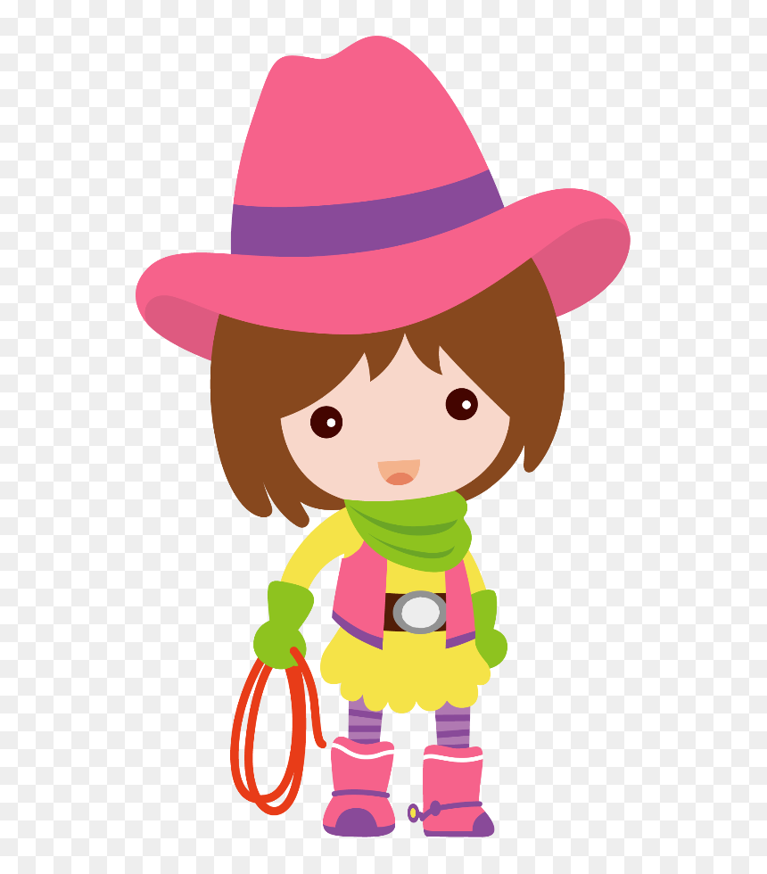 Cowboy E Cowgirl - Menina Fazendinha Png, Transparent Png - cowgirl hat png