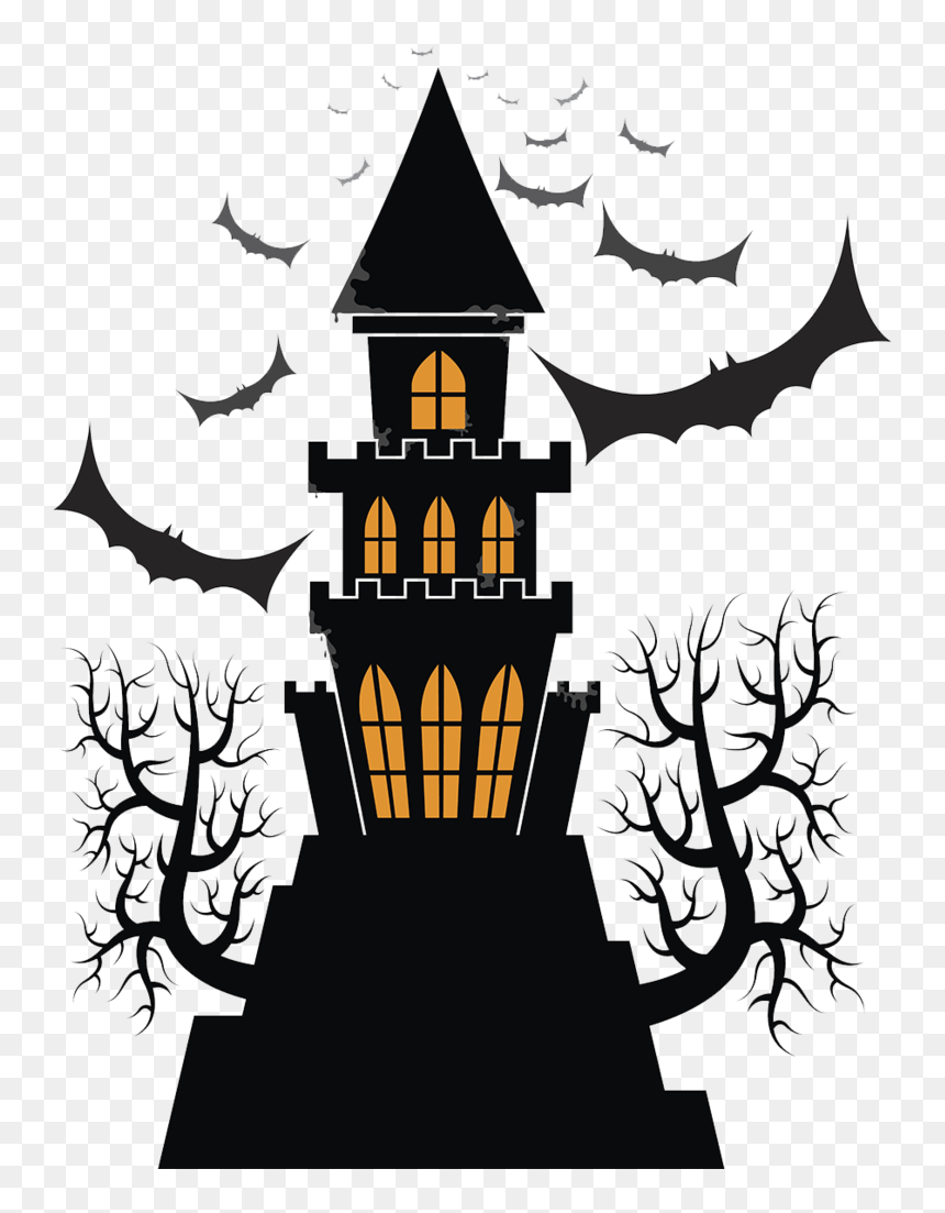 Frankenstein Castle Portable Network Graphics Clip - Silhouette Halloween Mansion Png, Transparent Png - pagoda png