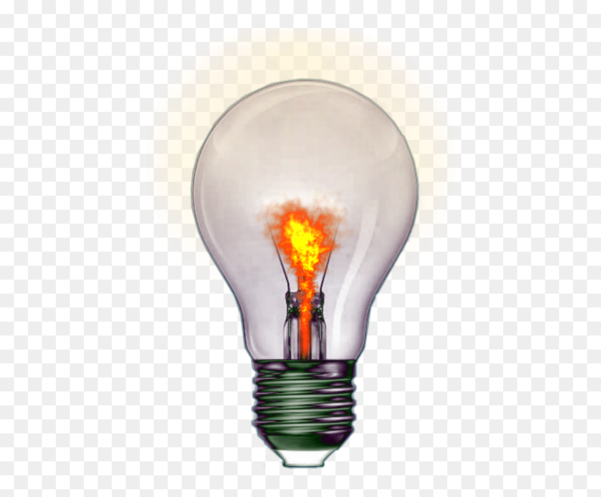 Incandescent Light Bulb, HD Png Download - bombillo png