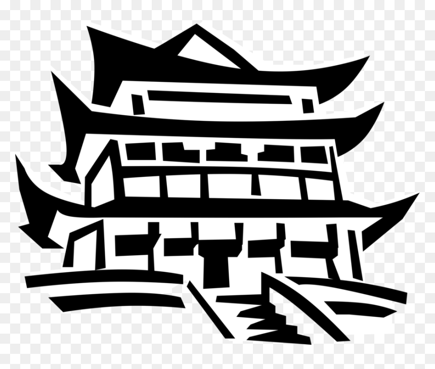 Pagoda Temple Image Illustration - Asian Temple Logo Png, Transparent Png - pagoda png