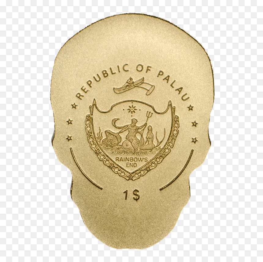 Gold, HD Png Download - gold skull png