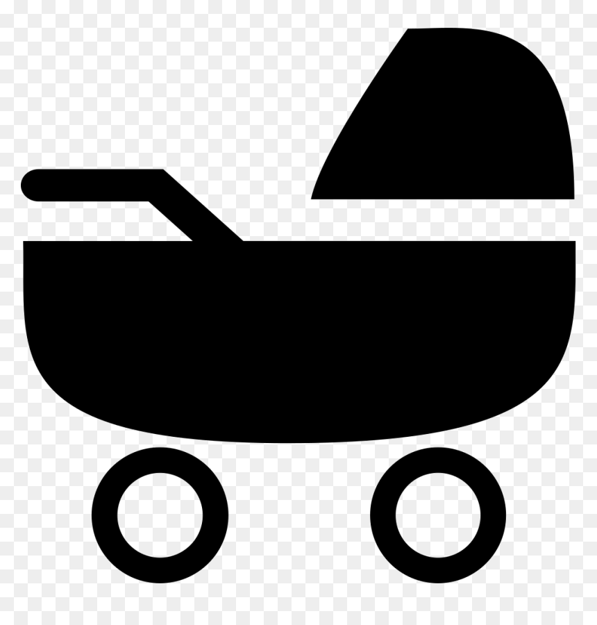 Si Glyph Baby Stroller - Clip Art, HD Png Download - baby stroller png