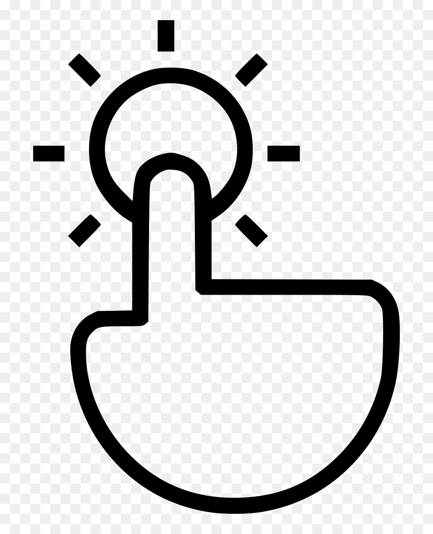 Pay Per Click Hand Touch Marketing Seo Comments - Sun Astrology Symbol, HD Png Download - hand click png