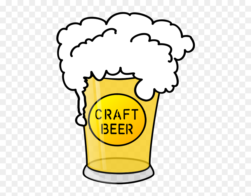 Craft Beer In Glass - Clip Art Beer, HD Png Download - glass of beer png