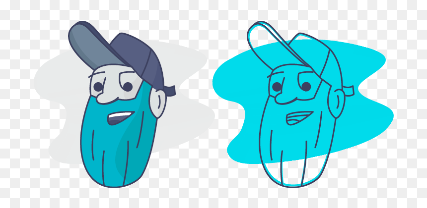 Hipster Rebound Hat Beard Hipster Vector Design Illustrator - Cartoon, HD Png Download - hipster mustache png