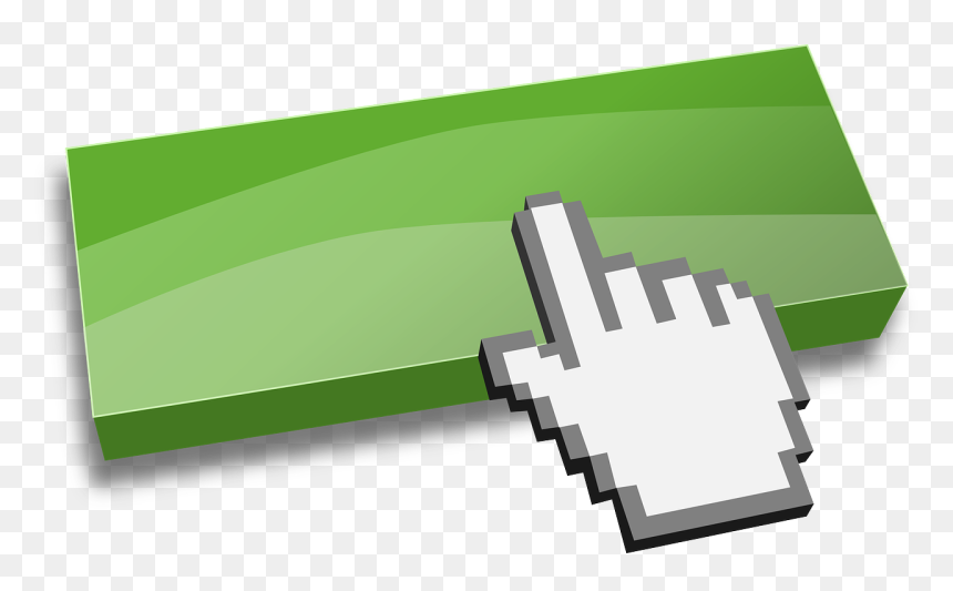 Button Transparent Background Signup Png Logo, Png Download - hand click png
