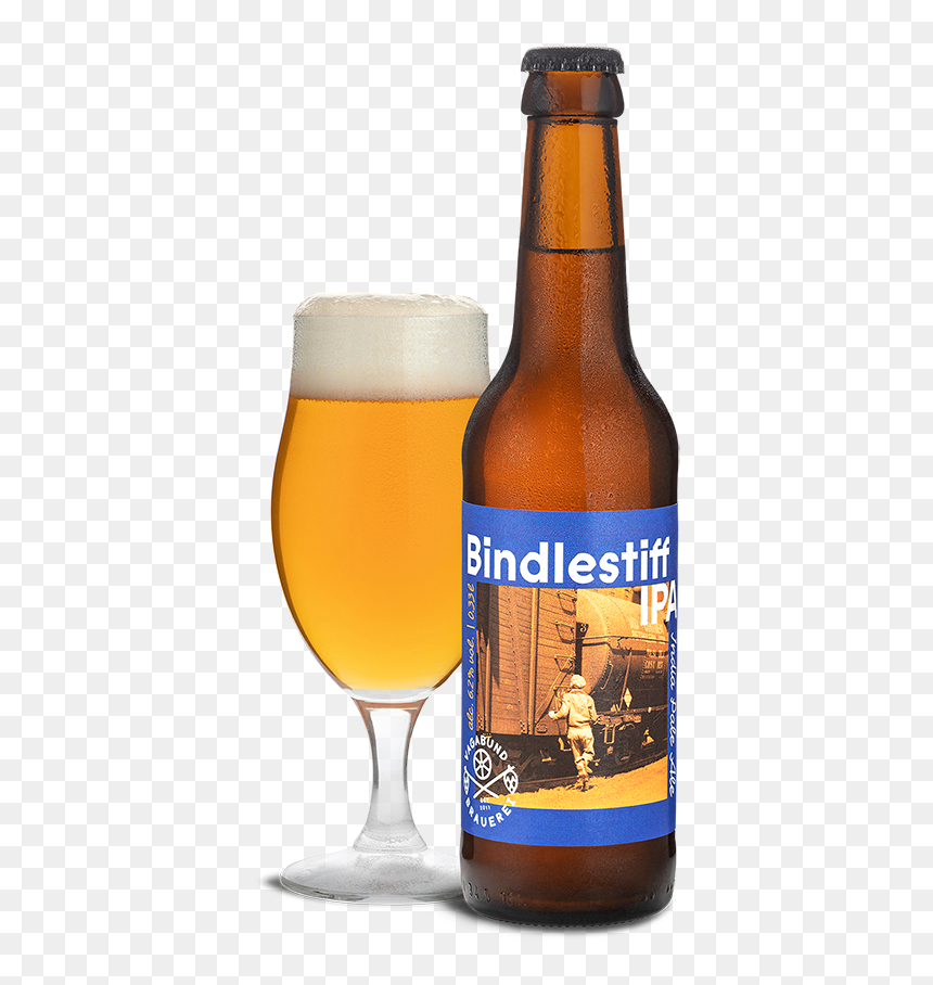 Bindle Wet Glass-bottle Copy - Wheat Beer, HD Png Download - glass of beer png