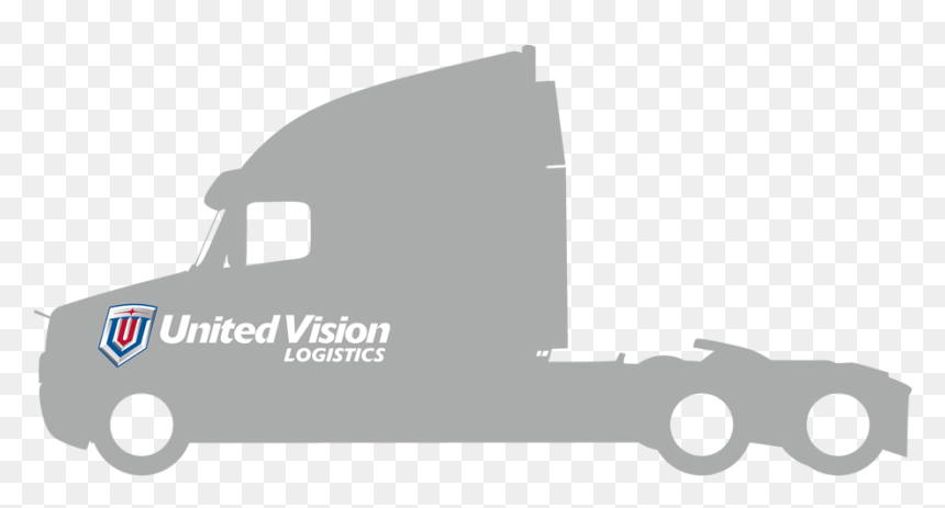 Uvl Branded Truck Silhouette Side View - Trailer Truck, HD Png Download - truck top view png