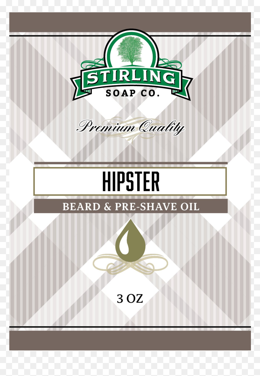 Stirling Soap Beard & Pre-shave Oil Hipster - Domaine De Canton, HD Png Download - hipster mustache png