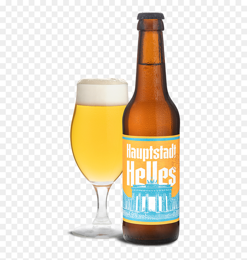 Helles Wet Glass-bottle Copy - Wheat Beer, HD Png Download - glass of beer png